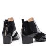 Retro black lacquer Farinola boots - Footwear