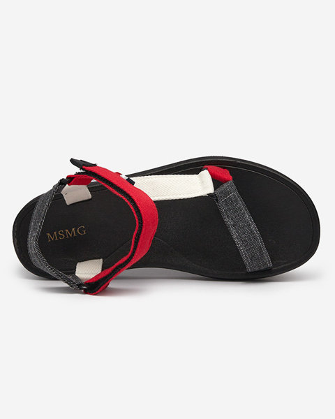 Royalfashion Women's fabric sandals in red Ojo