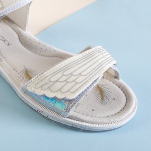 Saturnina silver brocade children's sandals - Footwear