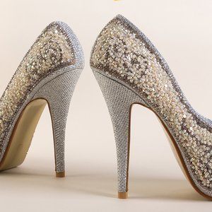 Silver glitter stiletto pumps Adriannah - Footwear