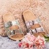 Silver snake slippers with buckles Summer Snake - Footwear