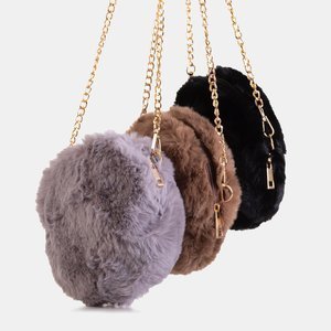 Small black fur handbag - Accessories