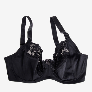 Soft black bra with lace- Underwear
