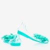 Turquoise melisettes decorated with crystals Sinetta - Footwear