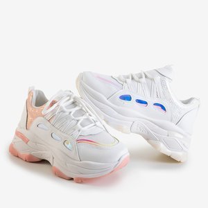 White and pink Grumlat women's sports shoes - Shoes