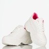 White and pink women's sports shoes with a thick sole Free And Young - Footwear