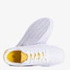 White and yellow women's sneakers with an animal embossing Rosanna - Footwear