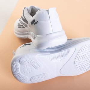 White men's sports shoes with Renat inscriptions - Footwear
