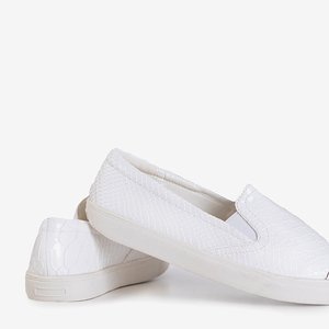 White slip on with a varnished toe Messaderra - Footwear