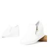 White sneakers on Evita indoor wedges - Footwear