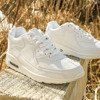 White, sport shoes from leatherette Shenia - Footwear 1