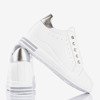 White sports shoes on an indoor wedge with silver Sliomena inserts - Footwear 1