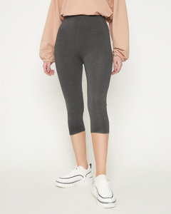 Women's 3/4 length dark gray leggings - Clothing