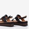 Women's black Gumessa platform sandals - Footwear