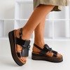 Women's black Gumessa platform sandals - Footwear