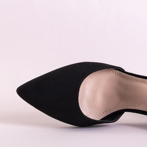 Women's black Luxuriance sandals on a post - Footwear