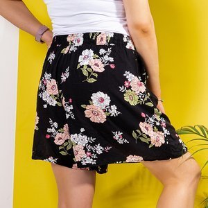 Women's black floral shorts - Clothing