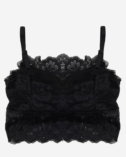 Women's black lace bralette bra - Underwear