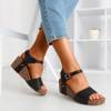 Women's black openwork sandals Elemia - Footwear