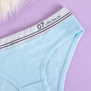 Women's blue cotton panties - Underwear