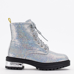 Women's boots with silver sequins Wyseya - Footwear