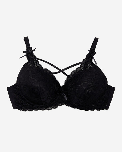 Women's bra with lace in black - Underwear