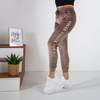 Women's brown sweatpants with inscriptions - Clothing