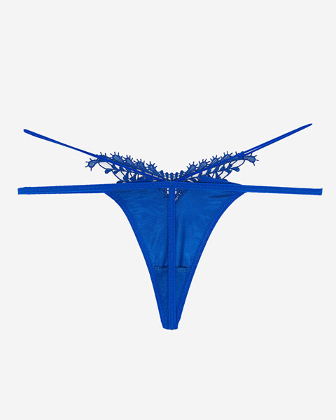 Women's cobalt lace thong - Underwear