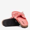 Women's coral slippers with fringes Amassa - Footwear