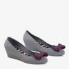 Women's gray rubber melissa on a wedge Grawiti - Footwear