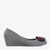 Women's gray rubber melissa on a wedge Grawiti - Footwear
