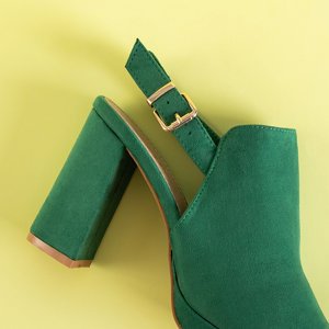 Women's green high-heeled Wefira sandals - shoes