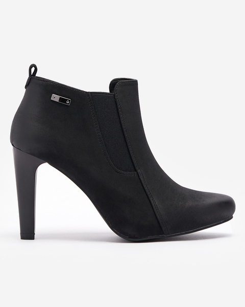 Women's high stiletto boots in black Loretti - Footwear