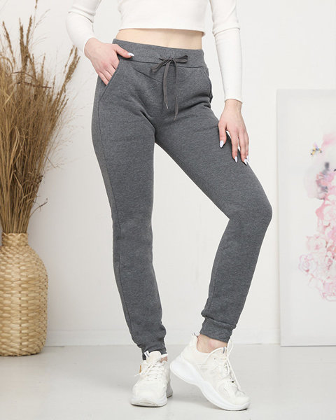 Women's insulated sweatpants in gray- Clothing