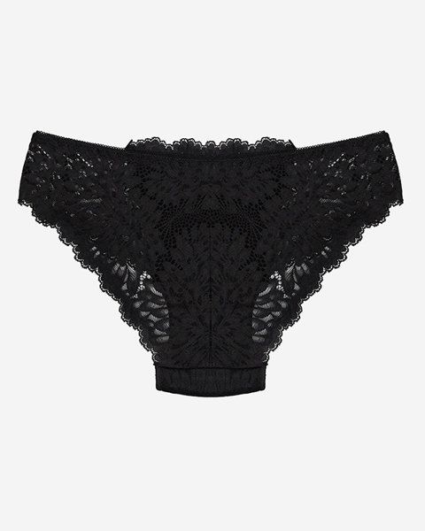 Women's lace bra briefs in black- Underwear