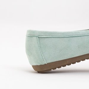 Women's mint loafers with fringes Amillad - Footwear