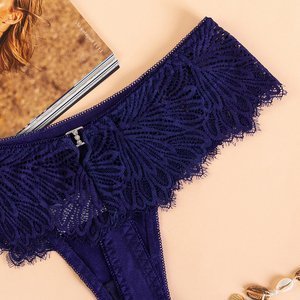 Women's navy blue lace bras - Underwear