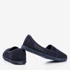 Women's navy blue openwork slip - on Ticolisa - Footwear