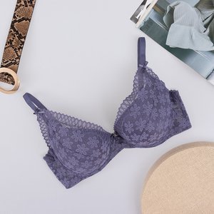 Women's padded lace bra in lavender color - Lingerie