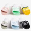 Women's pink slippers with Supera inscription - Footwear
