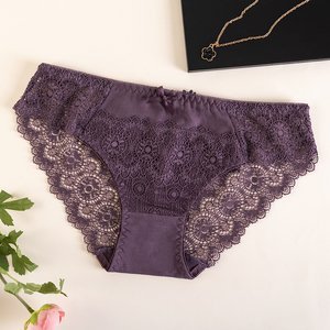 Women's purple lace panties - Underwear