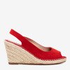 Women's red wedge sandals Lacasia - Footwear