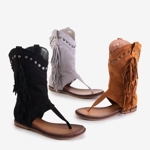 Women's sandals a'la high-uppers in black Izmira - Shoes