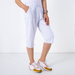Women's white 3/4 shorts - Clothing