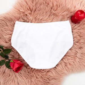 Women's white PLUS SIZE panties - Underwear