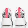 Women's white sneakers with a thick sole Gisela - Footwear