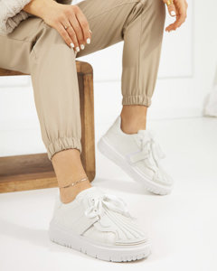Women's white sports sneakers Sumikoa - Footwear