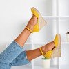 Yellow espadrilles on the wedge Bonita - Footwear