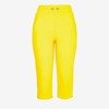Yellow short leggings with a welt - Pants 1