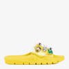 Yellow slippers with Tamarice pebbles - Footwear